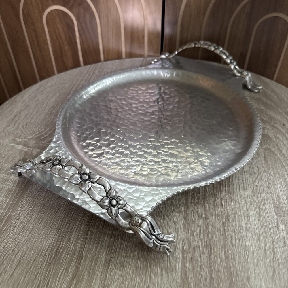 Vintage Hand Wrought Creations Serving Tray by Rodney Kent - #443